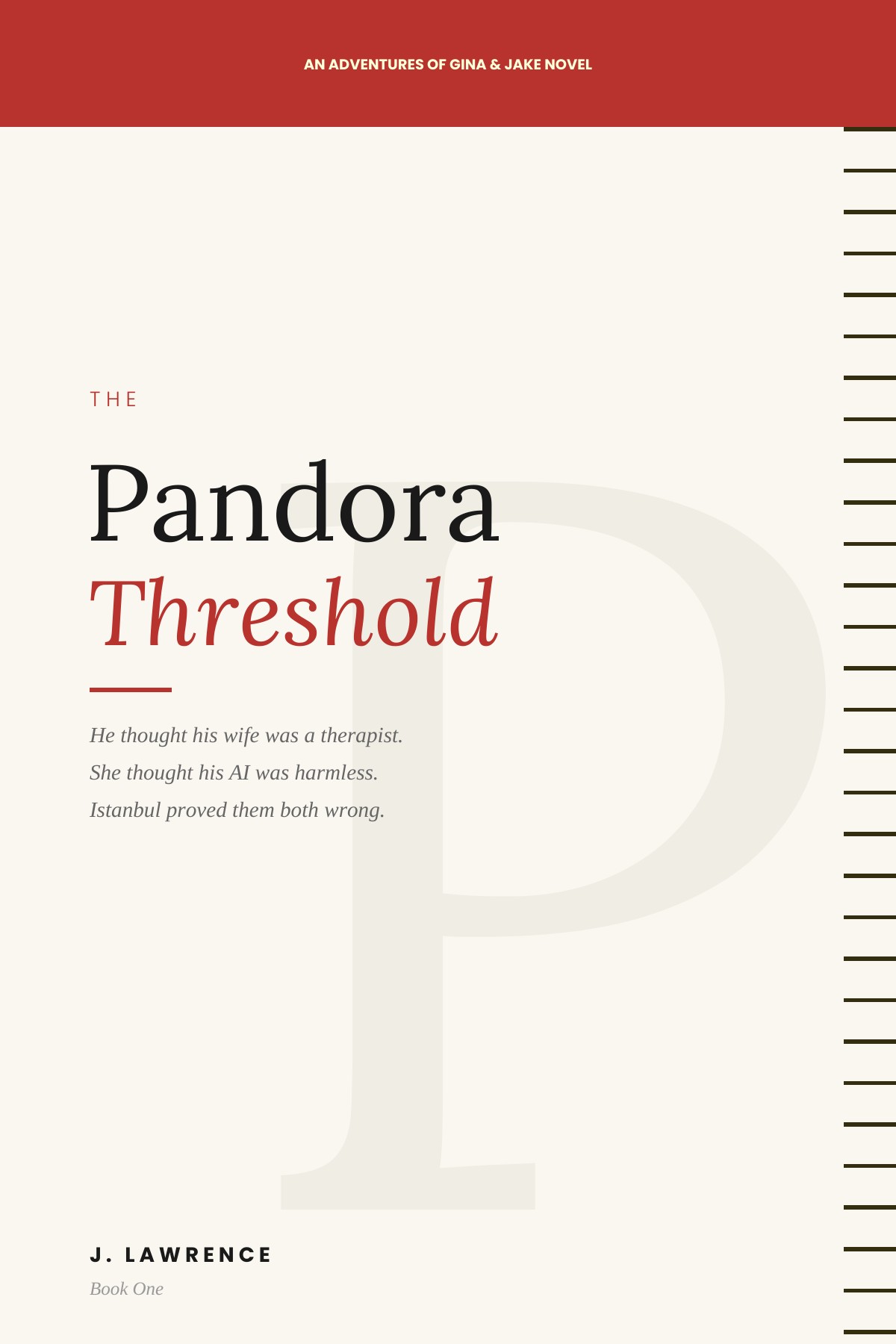 Cover art for The Pandora Threshold, a novel published as a web experience
